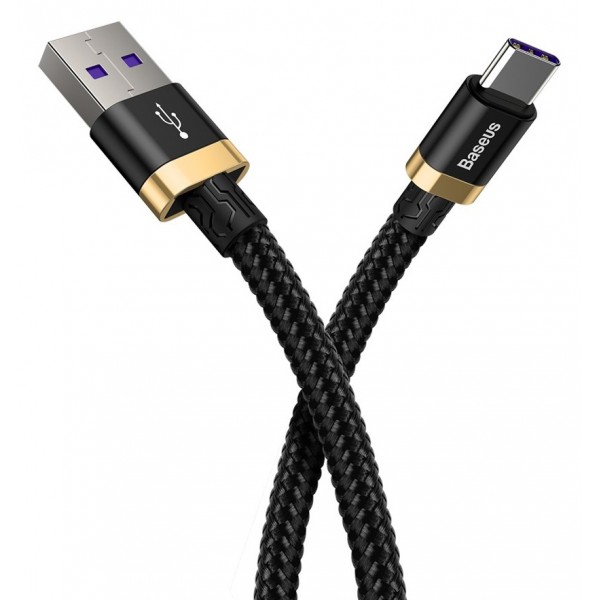 BASEUS καλώδιο USB σε USB Type-C CATZH-BV1, 40W 5A, 2m, μαύρο BASEUS καλώδιο USB σε USB Type-C CATZH-BV1, 40W 5A, 2m, μαύρο