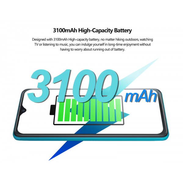 CUBOT Smartphone J8, 5.5", 2/16GB, Quad-Core, Android 10 Go, μπλε