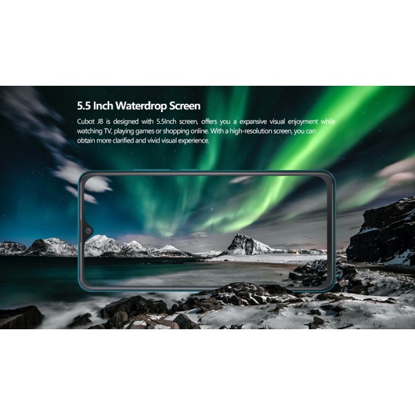 CUBOT Smartphone J8, 5.5", 2/16GB, Quad-Core, Android 10 Go, μπλε