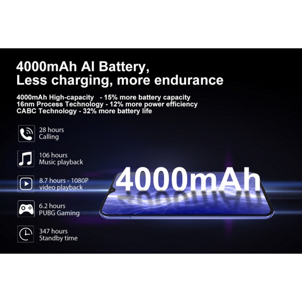 CUBOT Smartphone X20, 6.3", 4/64GB, Octa-Core, triple camera, μαύρο