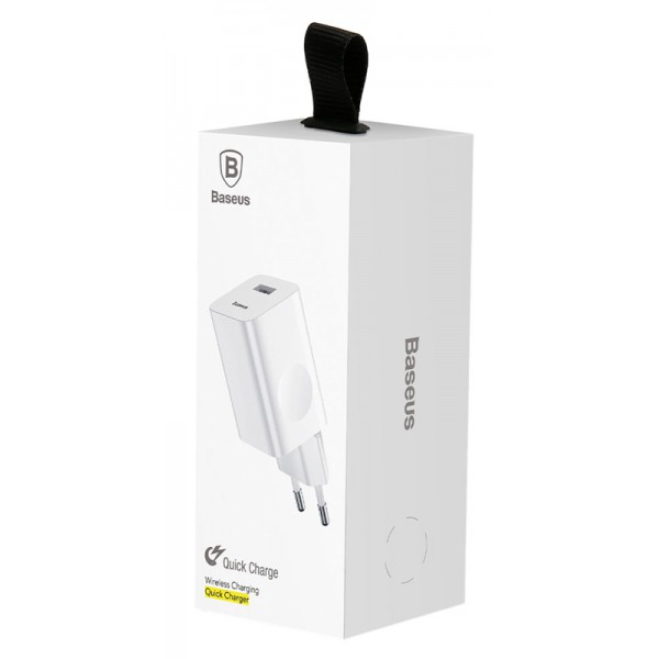 BASEUS φορτιστής τοίχου CCALL-BX02, USB QC 3.0, 24W 3A, λευκός BASEUS φορτιστής τοίχου CCALL-BX02, USB QC 3.0, 24W 3A, λευκός