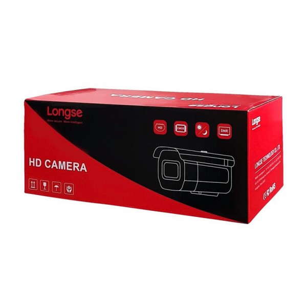 LONGSE Υβριδική Κάμερα Bullet CCTV-028, 2.1MP 1080p, IR 60M