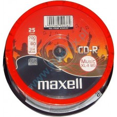MAXELL CD-R music XL-II 80min, 700MB, 16x, 25τμχ Cake box