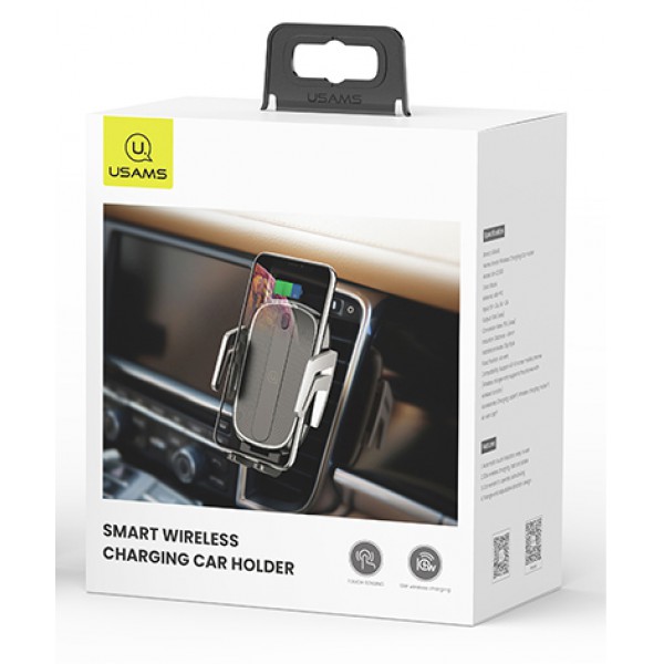 USAMS ασύρματος φορτιστής και βάση αυτοκινήτου US-CD100, 10W, μαύρος USAMS ασύρματος φορτιστής και βάση αυτοκινήτου US-CD100, 10W, μαύρος