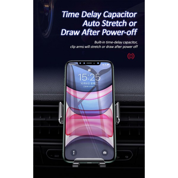 USAMS ασύρματος φορτιστής και βάση αυτοκινήτου US-CD134, 15W, πράσινος USAMS ασύρματος φορτιστής και βάση αυτοκινήτου US-CD134, 15W, πράσινος