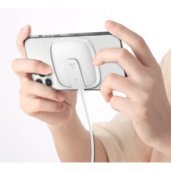 USAMS ασύρματος φορτιστής US-CD153, 15W, fast charge, λευκός