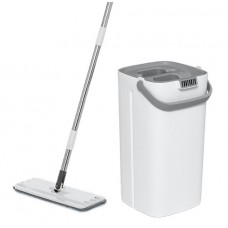 Σετ κουβάς & παρκετέζα με μικροΐνες CLN-0001, 22 x 21.5 x 38.5cm, λευκό