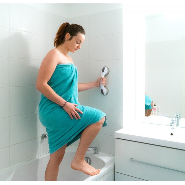 Χειρολαβή με βεντούζες CLN-0013, λευκό-γκρι