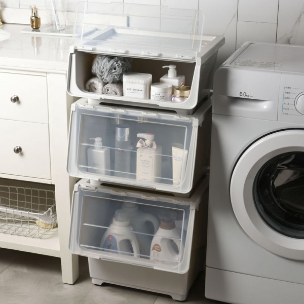 Σετ συρτάρια αποθήκευσης CLN-0022, 3 διαφορετικά μεγέθη, λευκά