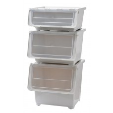 Σετ συρτάρια αποθήκευσης CLN-0022, 3 διαφορετικά μεγέθη, λευκά