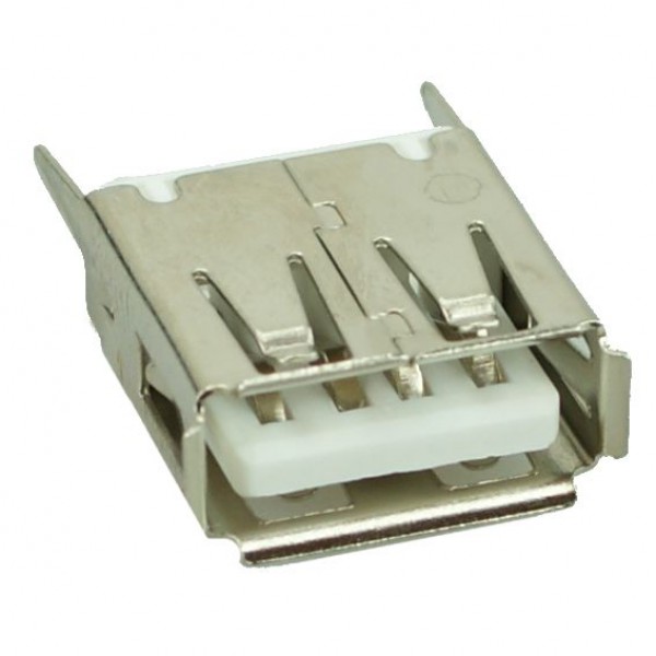 USB 2.0 Connector A TYPE, MID, Silver/White