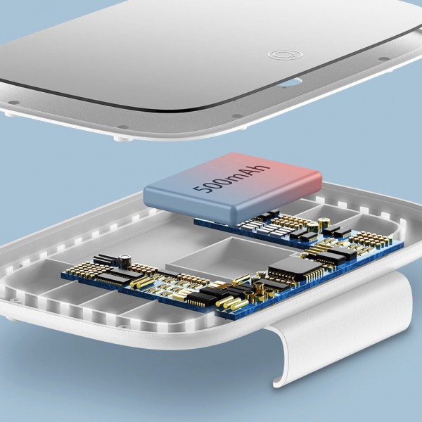 BASEUS καθρέφτης καλλωπισμού αυτοκινήτου CRBZJ01-04, LED 500mAh, ροζ