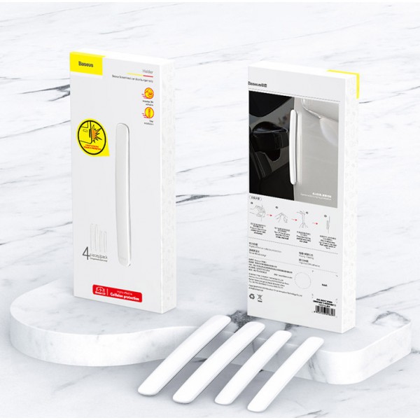 BASEUS προστατευτικό πόρτας αυτοκινήτου CRFZT-02, 4τμχ, λευκό