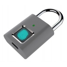 Λουκέτο ασφαλείας με fingerprint CTL-0022, 50mm, μεταλλικό, ασημί