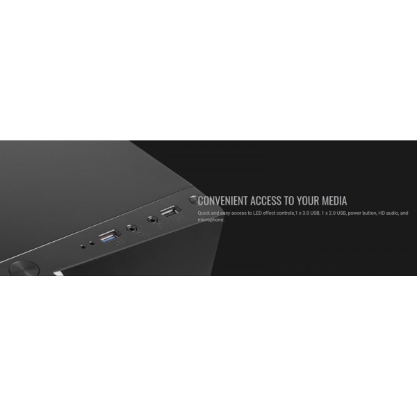 AEROCOOL PC case mini tower CYLON-MINI, 186x381.5x373mm, 1x fan