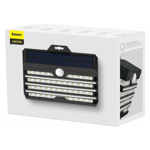 BASEUS LED ηλιακό φωτιστικό DGNEN-C01, 5.1W 260lm, 1800mAh, IP65, μαύρο