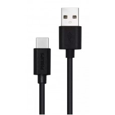 PHILIPS καλώδιο USB σε USB Type-C DLC3104A-00, 1.2m, μαύρο