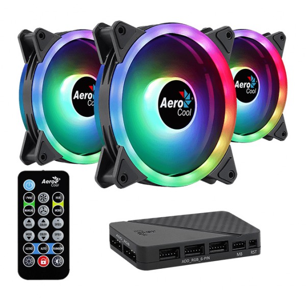 AEROCOOL Kit LED ανεμιστήρων DUO-12PRO, 120mm, RGB AEROCOOL Kit LED ανεμιστήρων DUO-12PRO, 120mm, RGB