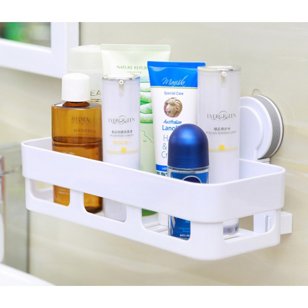 ECOCO ράφι μπάνιου E1506, 30x12x7cm, διάτρητο, λευκό