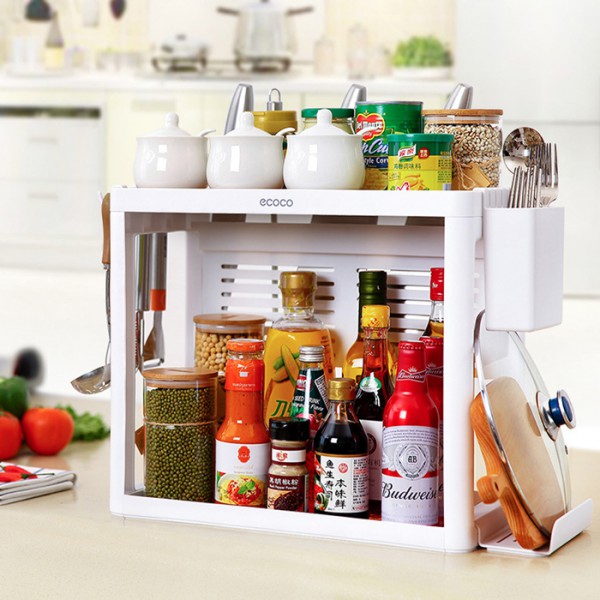 ECOCO πολυχρηστική επιτραπέζια βάση για κουζίνα E1704, λευκή