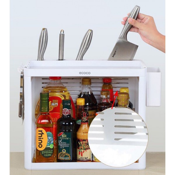 ECOCO πολυχρηστική επιτραπέζια βάση για κουζίνα E1704, λευκή