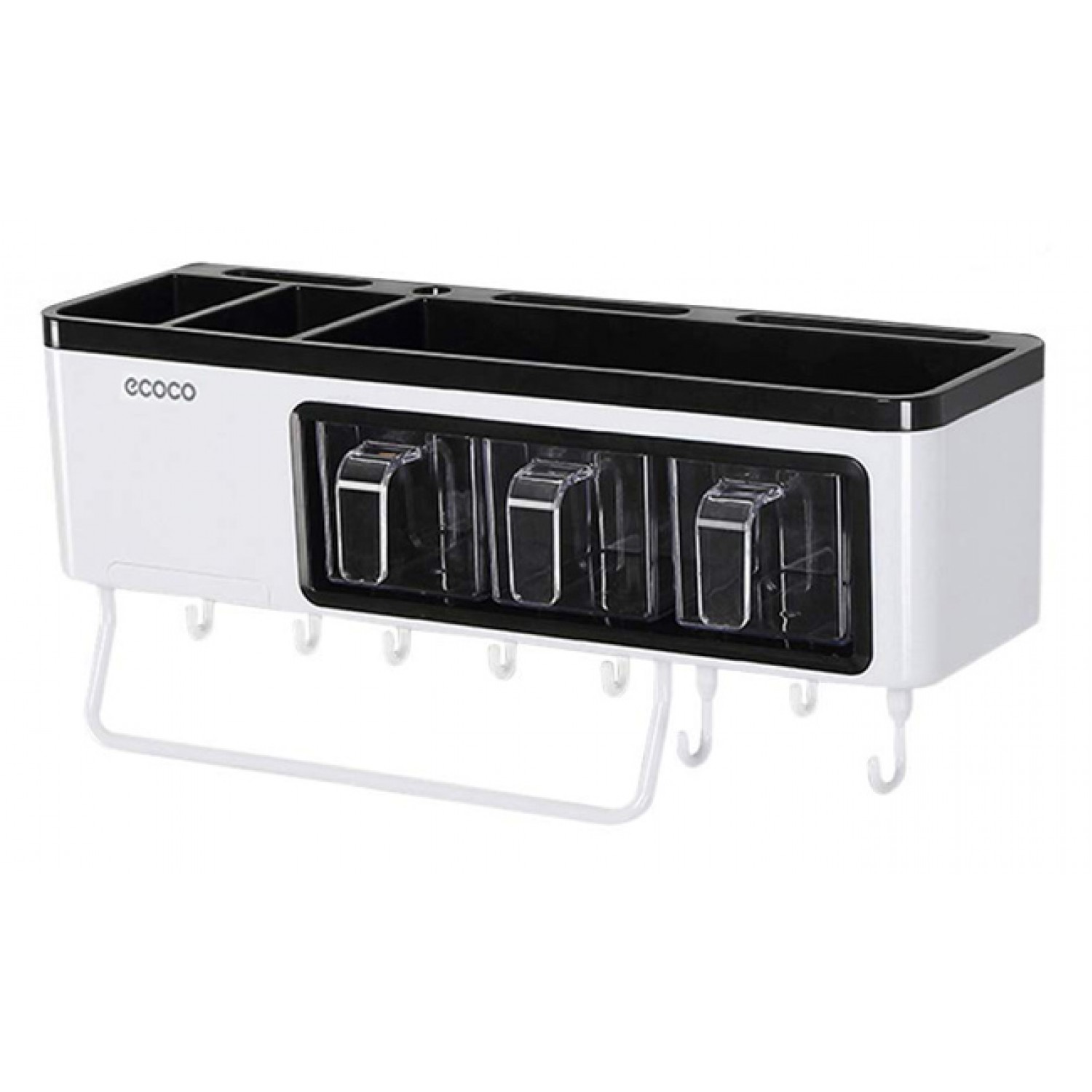 ECOCO πολυχρηστική βάση τοίχου για κουζίνα E1714, 40x12x11cm, μαύρη