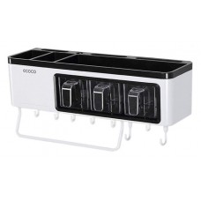 ECOCO πολυχρηστική βάση τοίχου για κουζίνα E1714, 40x12x11cm, μαύρη