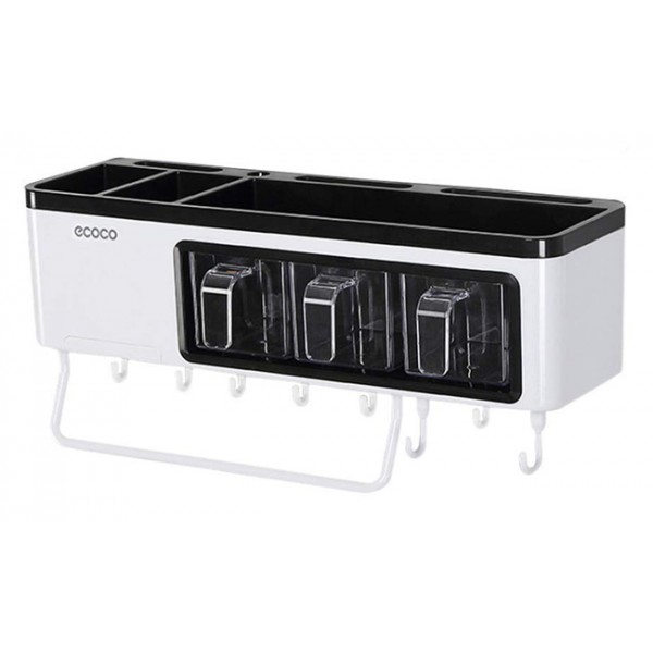 ECOCO πολυχρηστική βάση τοίχου για κουζίνα E1714, 40x12x11cm, μαύρη