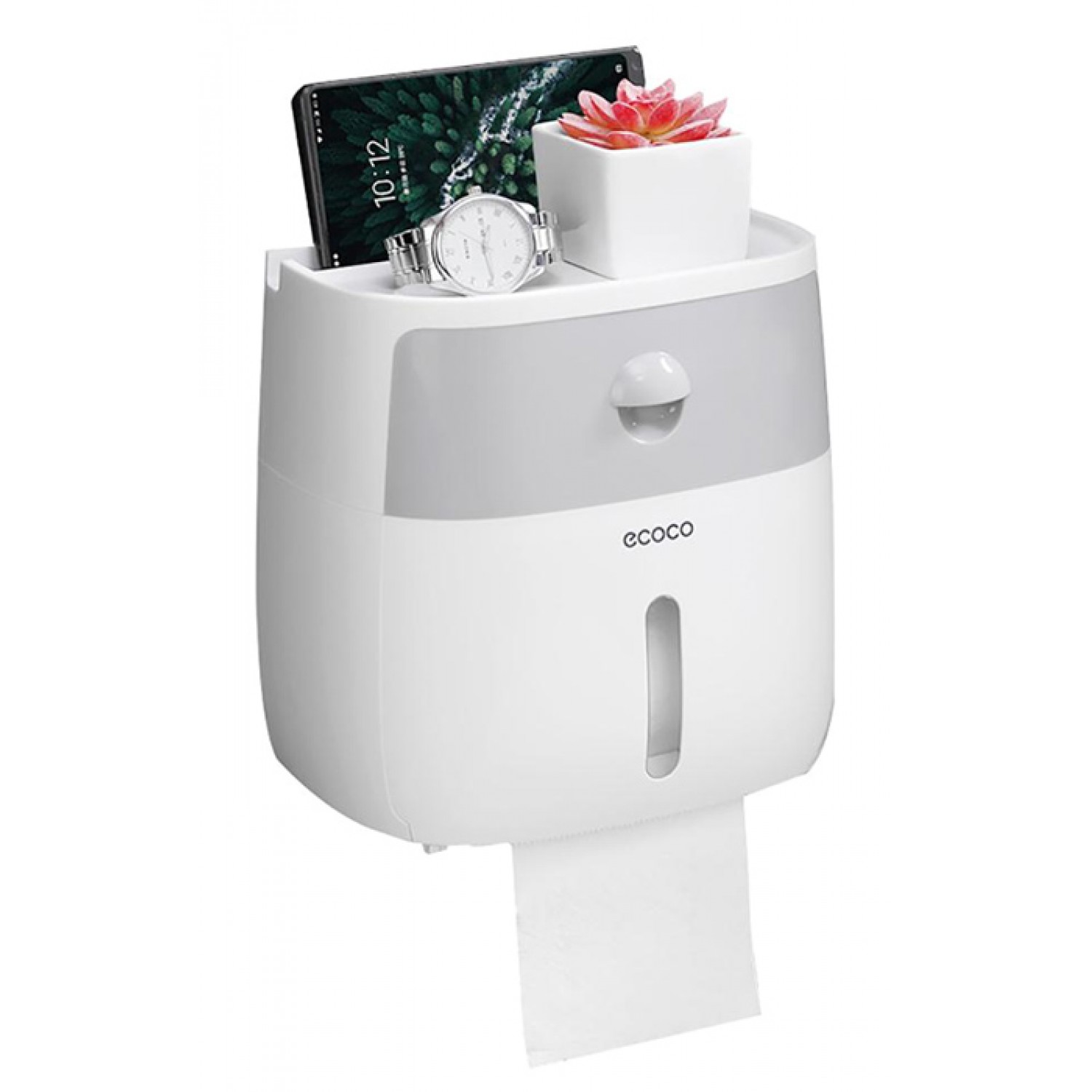 ECOCO βάση μπάνιου για χαρτί E1804, με συρτάρη, λευκή