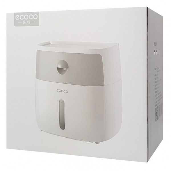 ECOCO βάση μπάνιου για χαρτί E1804, με συρτάρη, λευκή