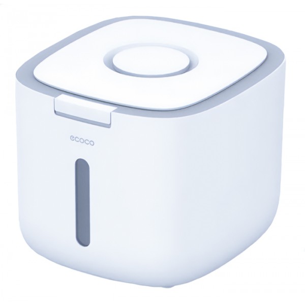 ECOCO δοχείο αποθήκευσης ρυζιού E2029, 5kg, λευκό-γκρι