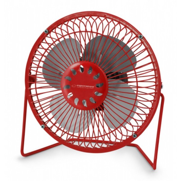ESPERANZA Επιτραπέζιος ανεμιστήρας USB Yugo EA149R, 6", κόκκινο