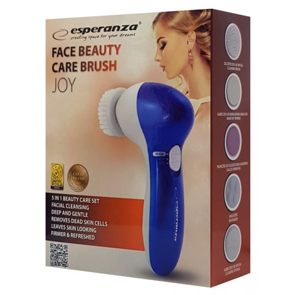 ESPERANZA βούρτσα καθαρισμού προσώπου Joy EBM001, με 5 κεφαλές, μπλε