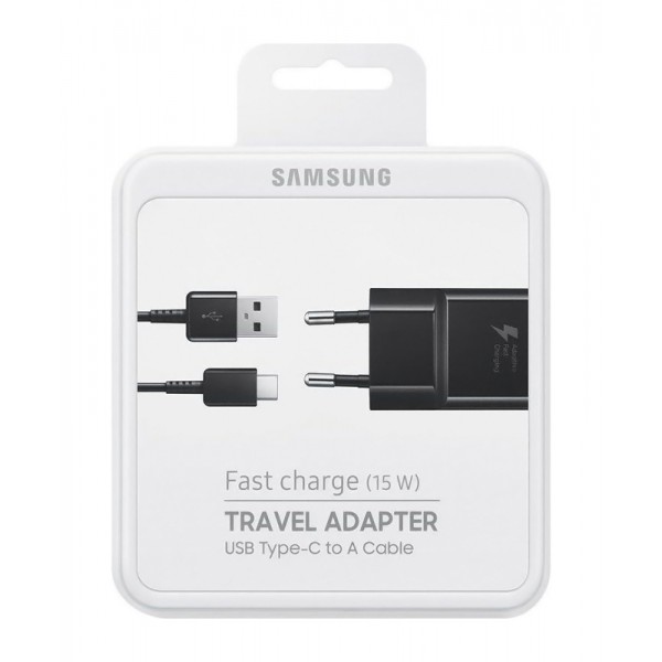 SAMSUNG Φορτιστής EP-TA300CBEGWW USB 2.0 σε Type-C, 2.1A 25W, μαύρος