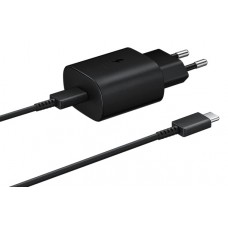 SAMSUNG φορτιστής τοίχου EP-TA800XBEGWW, USB Type-C, 25W 3A, μαύρος