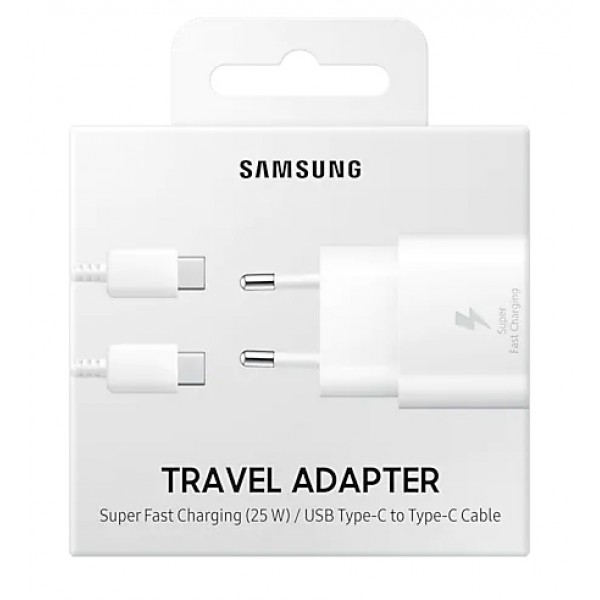 SAMSUNG φορτιστής τοίχου EP-TA800XWEGWW, USB Type-C, 25W 3A, λευκό SAMSUNG φορτιστής τοίχου EP-TA800XWEGWW, USB Type-C, 25W 3A, λευκό