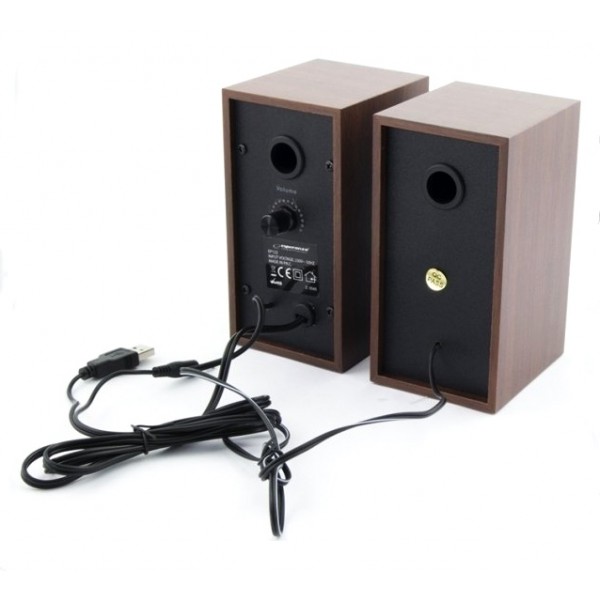 ESPERANZA ηχεία Folk 2.0 EP122, 2x3W, 3.5mm, ξύλινα ESPERANZA ηχεία Folk 2.0 EP122, 2x3W, 3.5mm, ξύλινα