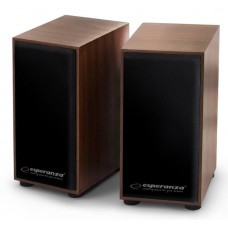 ESPERANZA ηχεία Folk 2.0 EP122, 2x3W, 3.5mm, ξύλινα