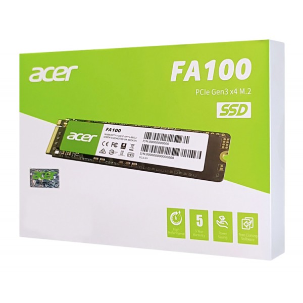ACER SSD PCIe Gen3x4 M.2 FA100, 512GB, 3200-2200MB/s