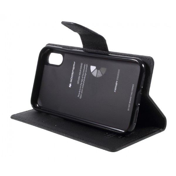 MERCURY Θήκη Fancy Diary για iPhone X, Black MERCURY Θήκη Fancy Diary για iPhone X, Black