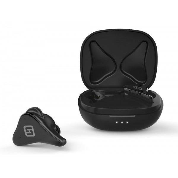 HIFUTURE earphones FlyAir, true wireless, με θήκη φόρτισης, μαύρα