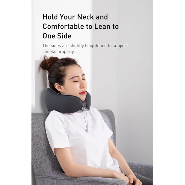 BASEUS μαξιλάρι αυχένα FMTZ-0G με αφρό μνήμης και θερμές κομπρέσες, γκρι BASEUS μαξιλάρι αυχένα FMTZ-0G με αφρό μνήμης και θερμές κομπρέσες, γκρι