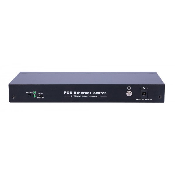 FOLKSAFE PoE Ethernet Switch FS-S1008EP-2E, 8 Ports 10/100Mbps