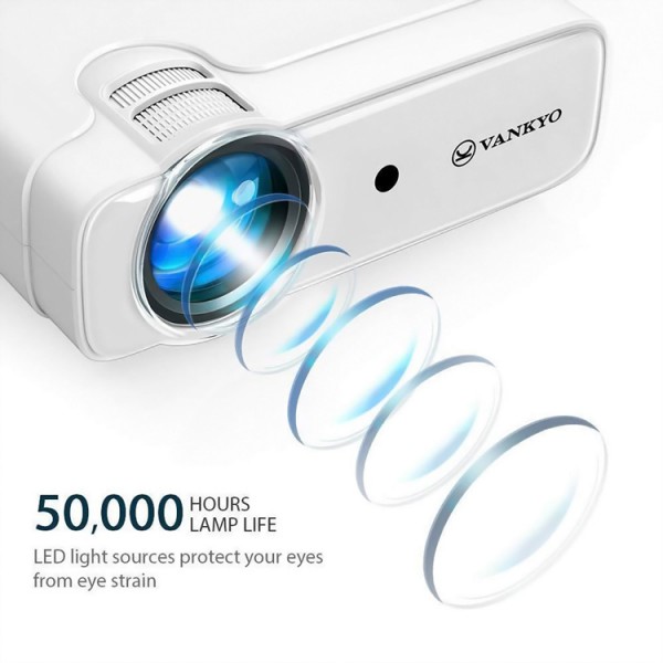 VANKYO LED βιντεοπροβολέας Leisure430, 1080p, ηχεία, λευκό VANKYO LED βιντεοπροβολέας Leisure430, 1080p, ηχεία, λευκό