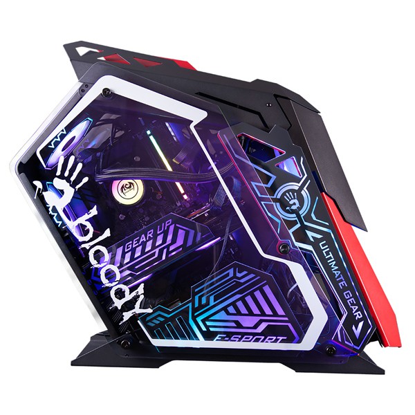 BLOODY PC gaming case mid tower GH-30, 625x525x225mm, 5x RGB fans