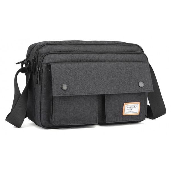 ARCTIC HUNTER τσάντα ώμου GK0075-BK με θήκη laptop 12.1”, μαύρη