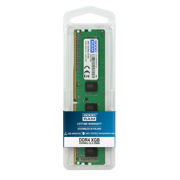 GOODRAM Μνήμη DDR4 UDIMM GR2400D464L17S-8G, 8GB, 2400MHz PC4-19200, CL17