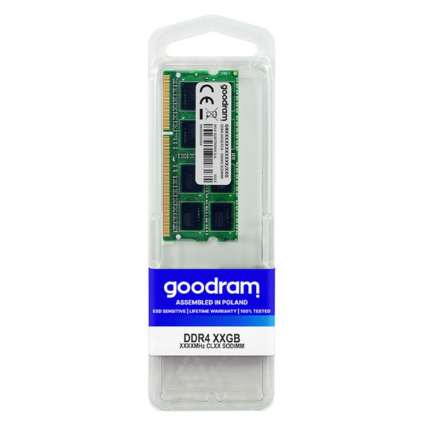 GOODRAM Μνήμη DDR4 SODIMM, 16GB, 2666MHz, PC4-21300, CL19