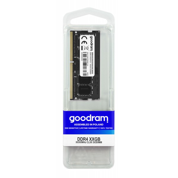 GOODRAM Μνήμη DDR4 SODIMM, 8GB, 2666MHz, PC4-21300, CL19