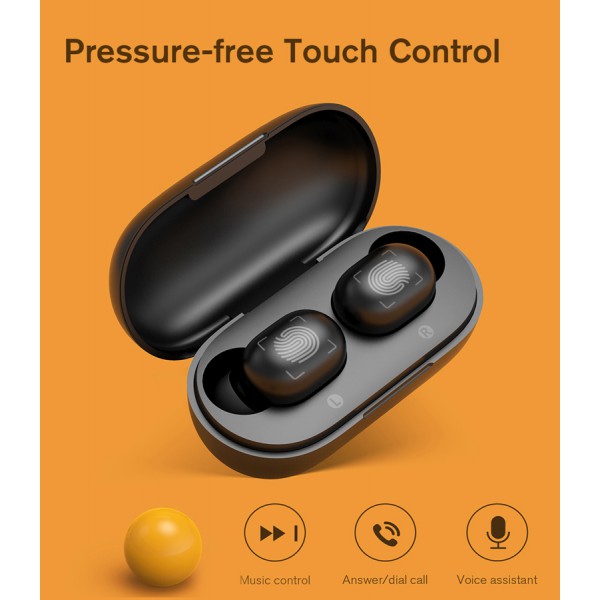 HAYLOU earphones GT1 Plus, true wireless, θήκη φόρτισης, μαύρα HAYLOU earphones GT1 Plus, true wireless, θήκη φόρτισης, μαύρα